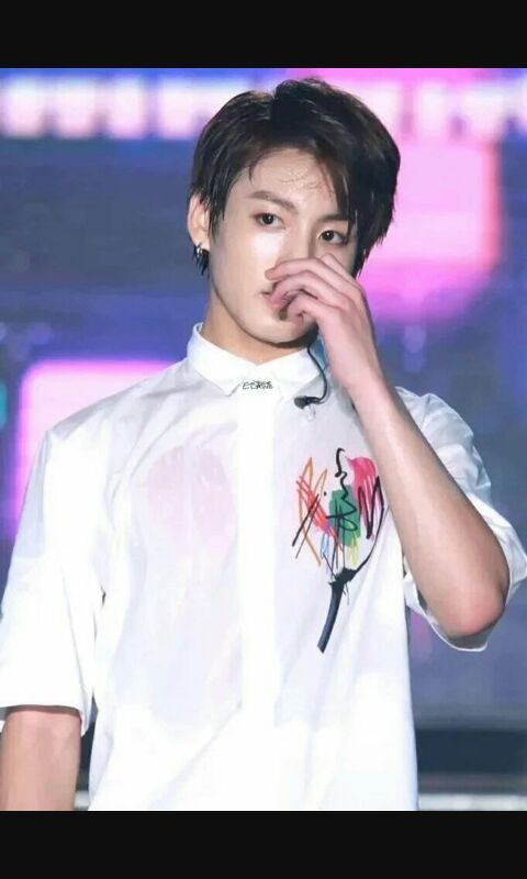 jungkook in white tshirt