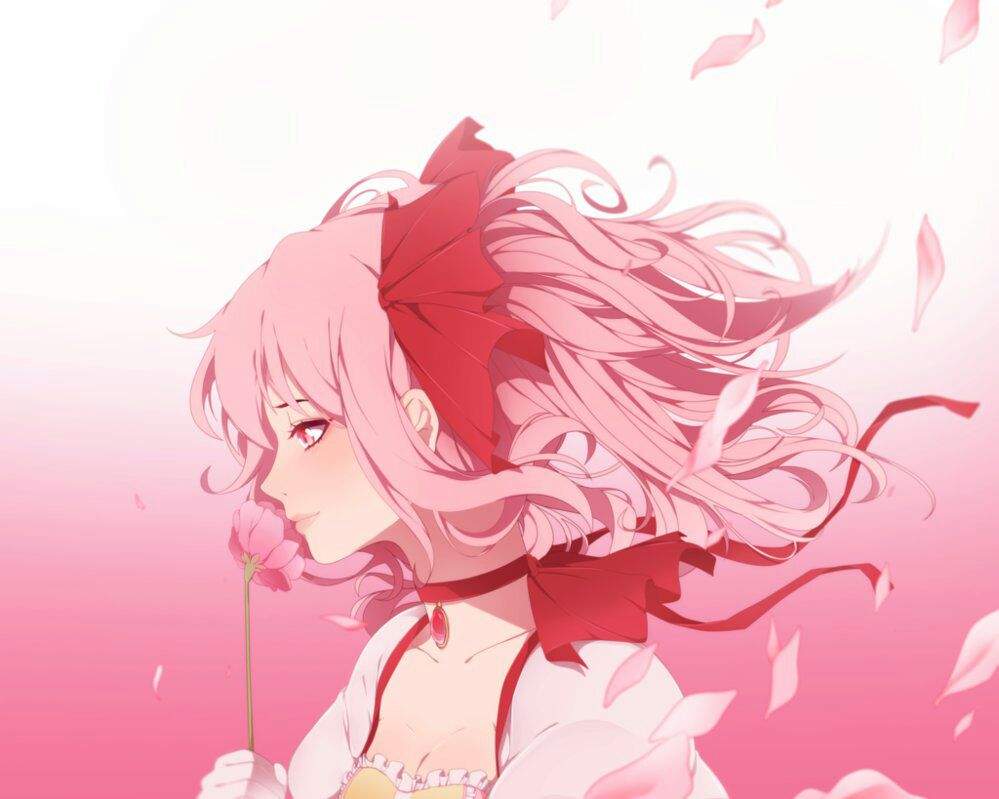 Аниме арты девушек с розовыми волосами