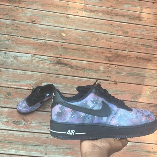 1 of a Kind Custom Galaxy Nike Air Force 1's For Sale 