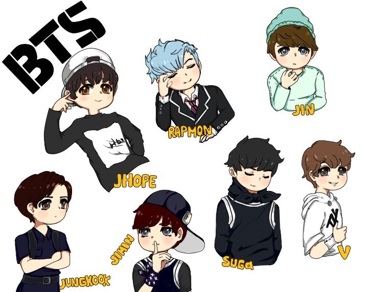 Bts cute animes😂💖💞😊 | ARMY's Amino