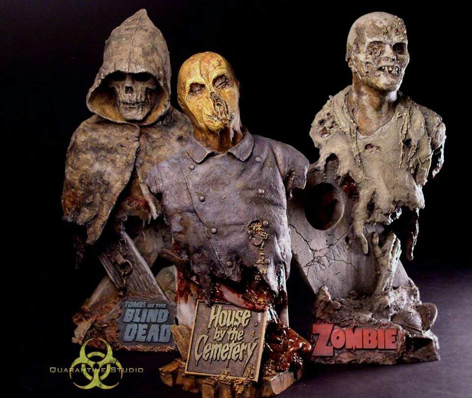 horror figures and statues