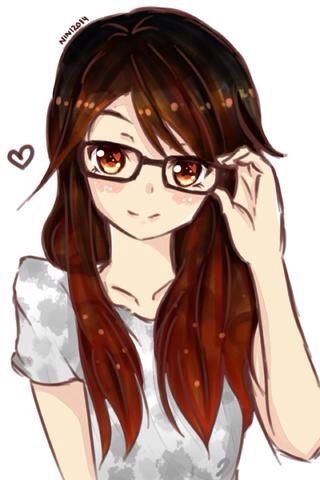 Red Hair Anime Girl With Glasses