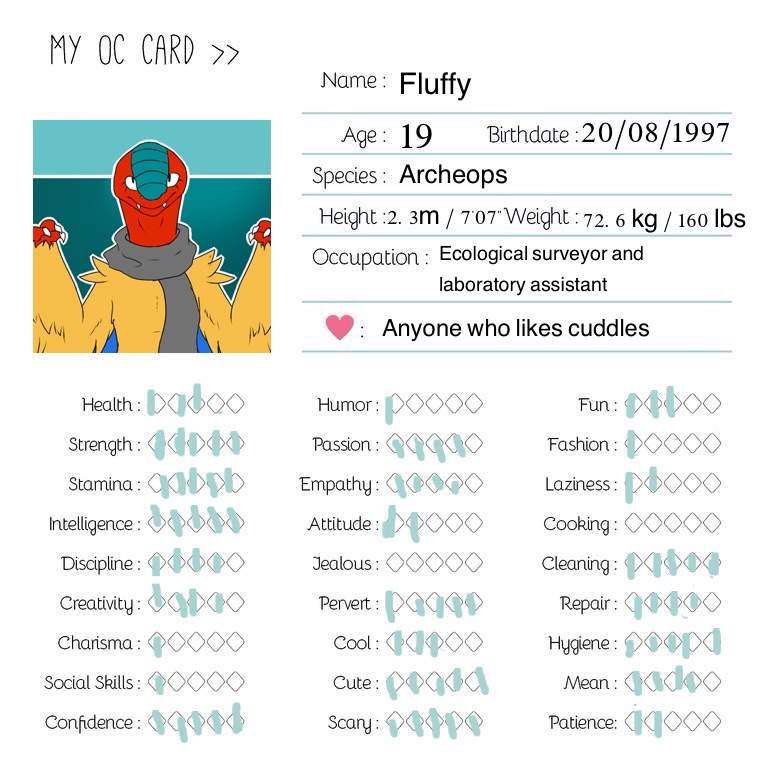 OC card Furry Amino