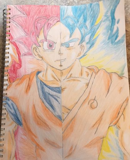 Ssg Goku And Ssgssj Goku Half And Half Dragonballz Amino 