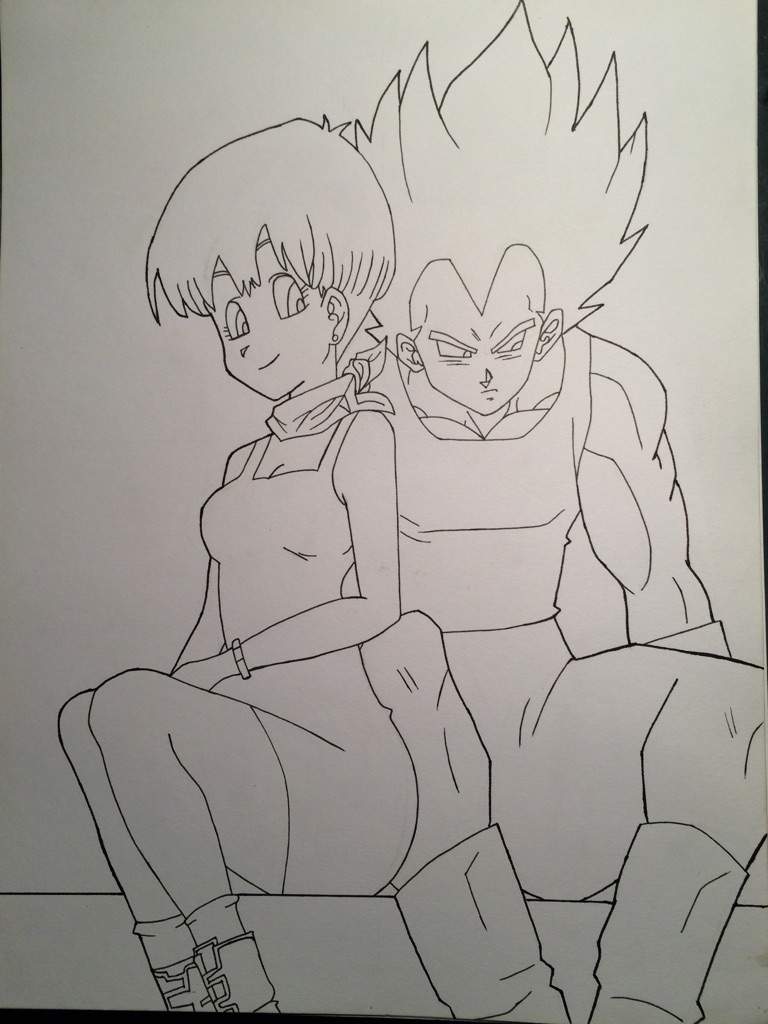 Dibujo Vegeta Y Bulma Anime Amino