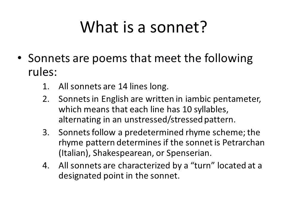 do all sonnets have iambic pentameter