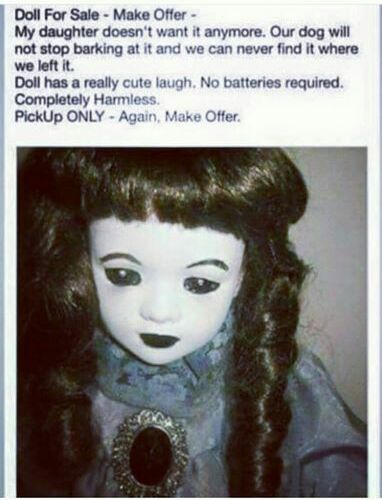 haunted doll for sale craigslist