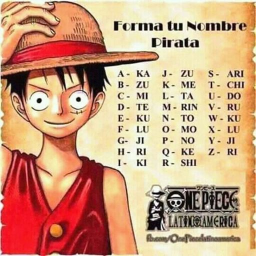 Nombre Pirata One Piece Amino
