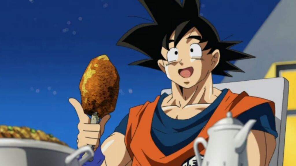 goku and vegeta eating