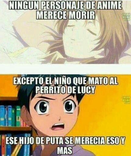 El niño que mató al perrito de lucy Anime Amino