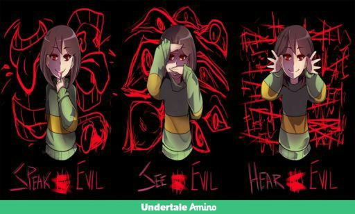 Chara Pose For Me!!! Wait Speak Hear And See Evil RUN EVERYONE ...