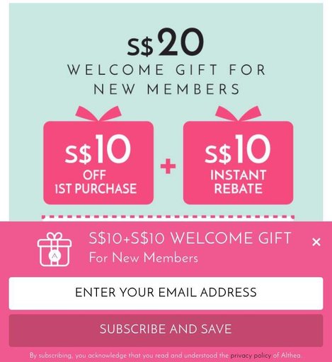 althea new member coupon code