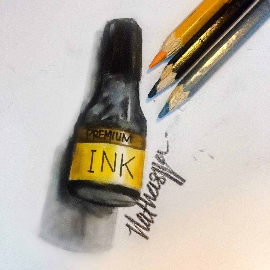 Realistic Ink Bottle Drawing | Art Amino