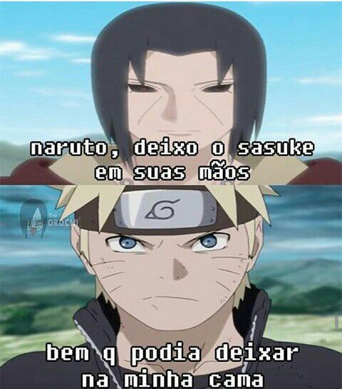 Affs essas piadas de Naruto e Sasuke serem gays e tão sem graça