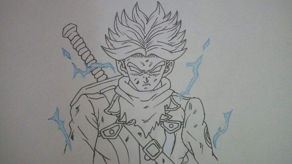Drawing future trunks new form.... DragonBallZ Amino