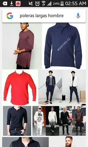poleras largas hombre