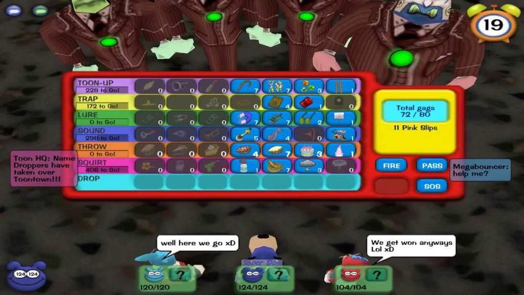 Front three stock options toontown