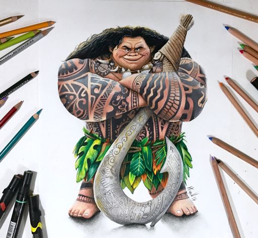 Dibujo De Maui De La Pel Cula Moana Arte Amino Amino