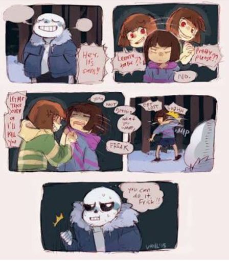 Frisk Fighting Frisk Undertale Amino