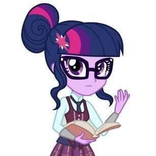 twilight sparkle humana con lentes