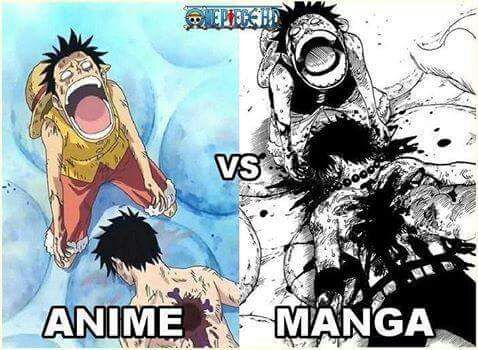 One piece ANIME VS. MANGA | •One Piece• Amino