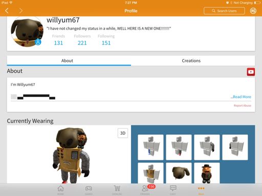 My Roblox Profile Page