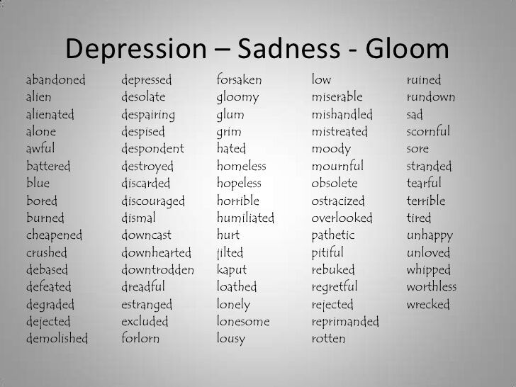 How To Describe Sadness In Writing