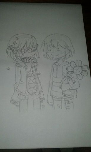 Dibujo Uf Frisk Y Flowerfell Frisk Undertale Español Amino