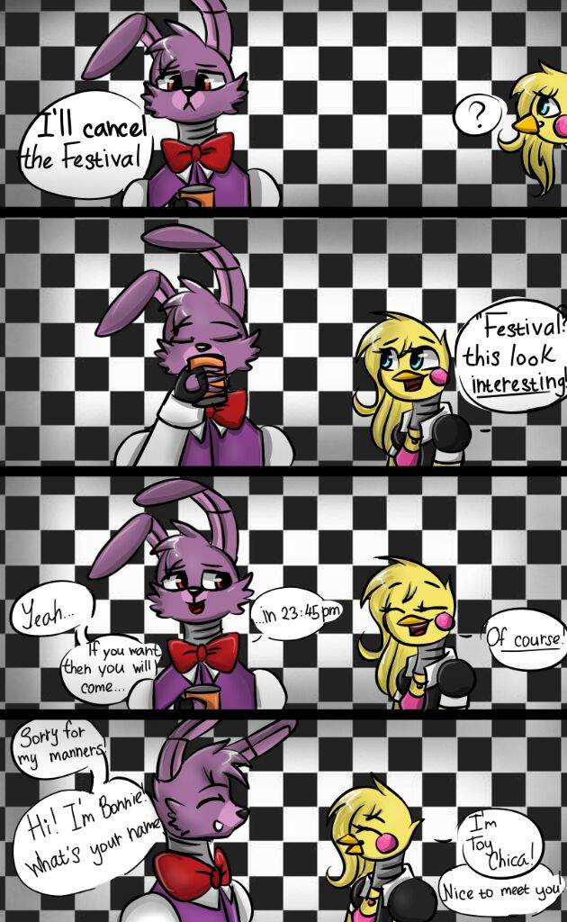 Comic De Bonnie X Toy Chica Fnaf Amino [ Español ] Amino