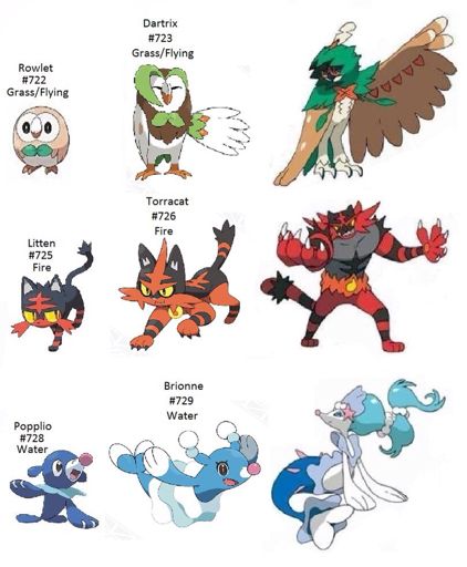 Gen 7 Starters Wiki Pokémon Amino 8530