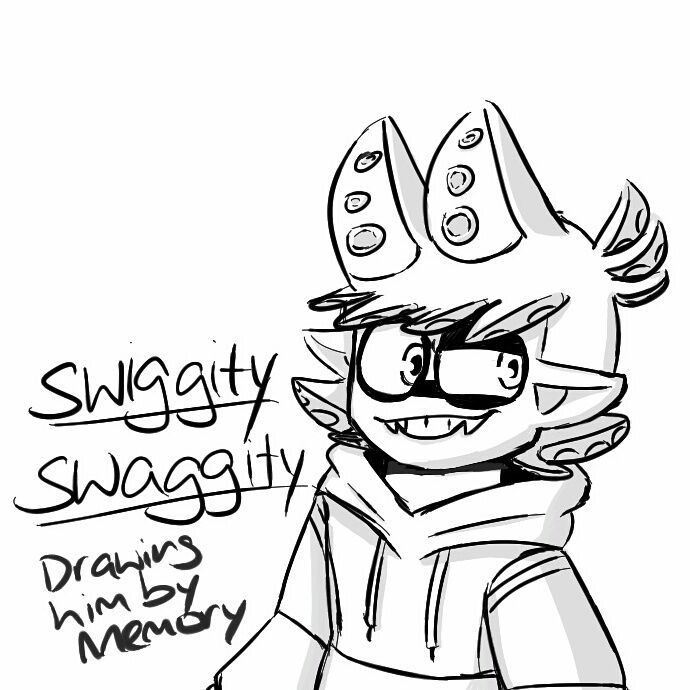 Tord Eddsworld Inkling Assed Sketch Coloring Page.