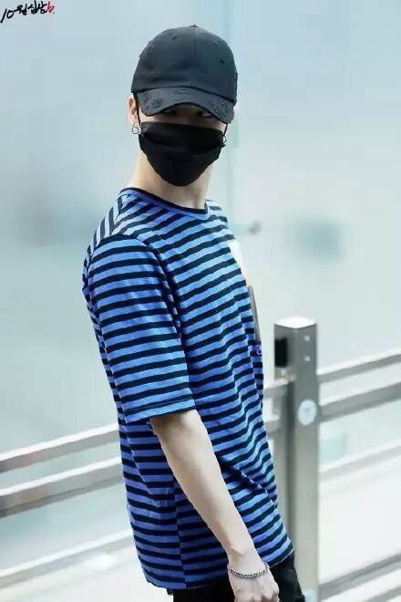 jimin striped t shirt