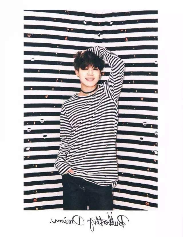 jimin striped t shirt