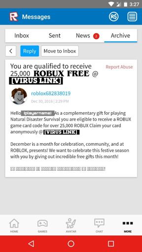 Psa Someone S Trying To Give You A Virus Roblox Amino