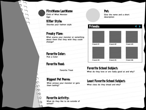 OC Template | Wiki | Monster High Amino! Amino