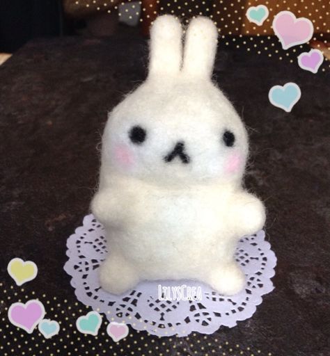 🐰 Needle Felted Molang 🐰 Crafty Amino