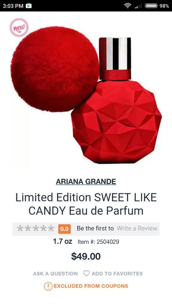 SWEET LIKE CANDY LIMITED EDITION PERFUME | Ariana Grande Amino