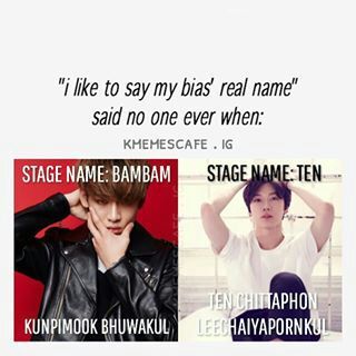 Huh? I wonder what bambam and Ten's real name is. | K-Pop Amino