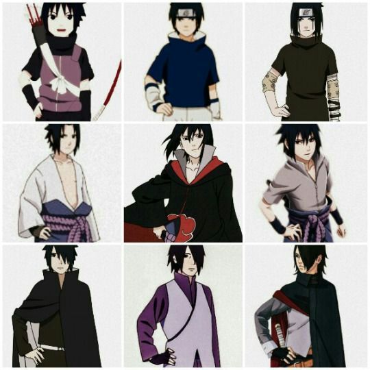 Sasuke Uchiha Evolução Otanix Amino