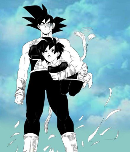 bardock and gine statue