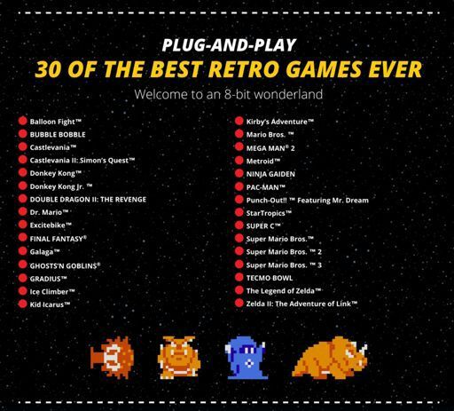 nes retro games list