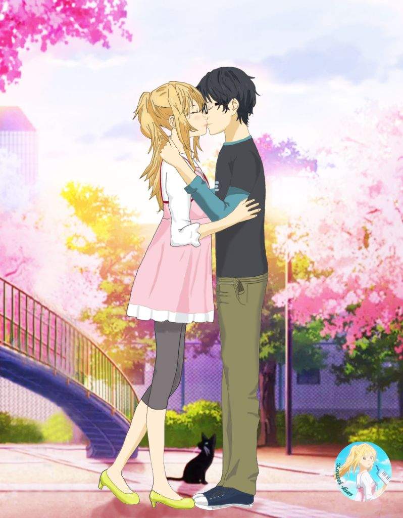 Dibujo De Kaori Miyazono Y Kousei Arima Shigatsu Wa Kimi No Uso Amino Amino 0964