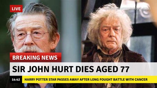 Sir John Hurt Dies Aged 77 Harry Potter Amino