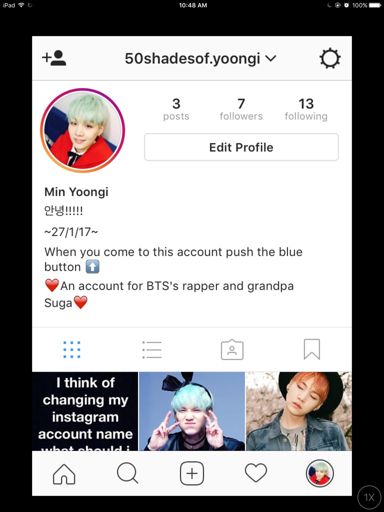 Follow My Second Instagram Account Genius Yoongi Amino