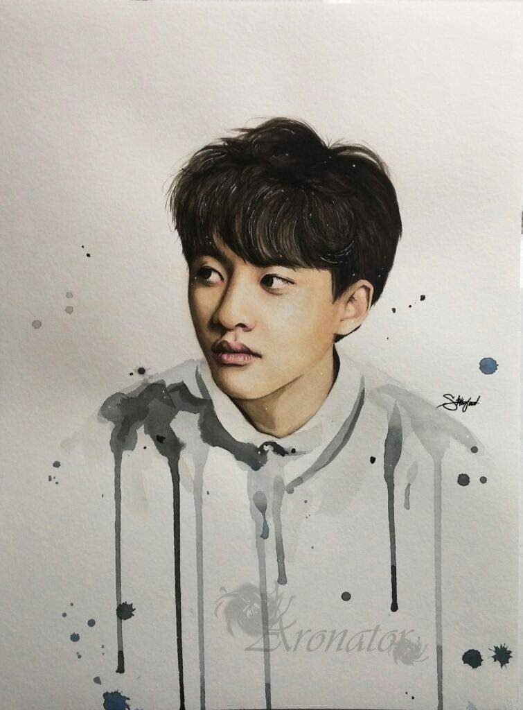 'Longing' - Do Kyungsoo (EXO) Watercolour | K-Pop Amino