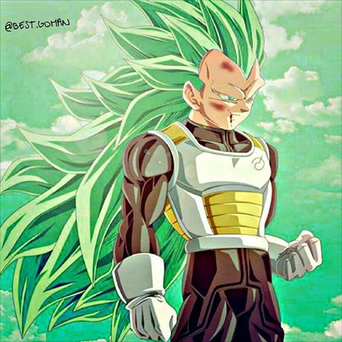 vegeta green super saiyan