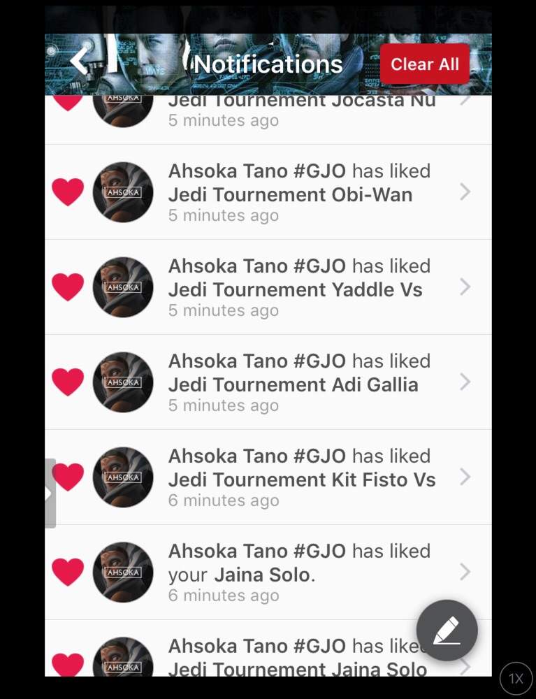 Thanks For The Likes Ahsoka Tano Gjo Star Wars Amino