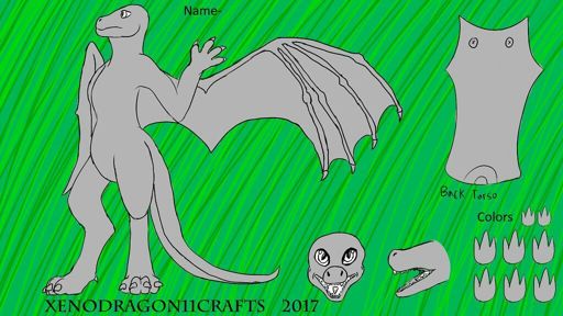 Blank Furry Dragon Ref Sheet - Aminhaesposa Wallpaper