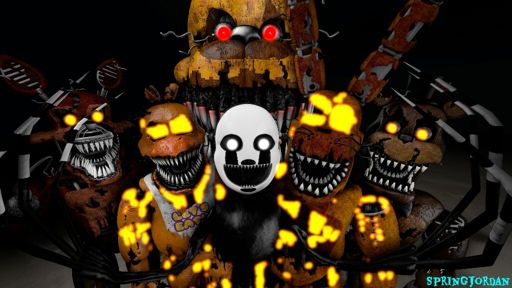fnaf 4 halloween update characters faces