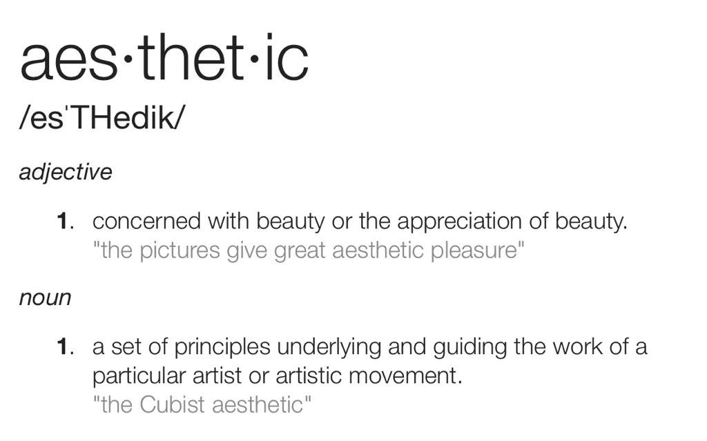 asthetic definition